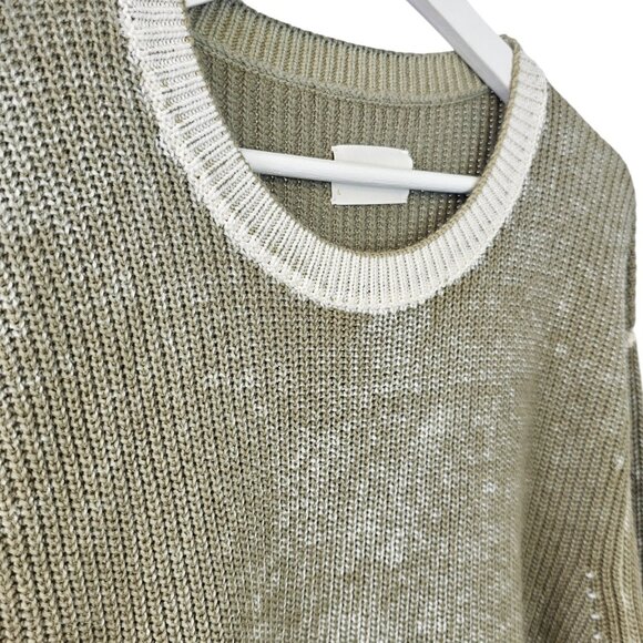 Aime Leon Dore Mens Washed Knit Long Sleeve Sweater, Cotton,Quiet Luxury, Size L - Picture 8 of 10